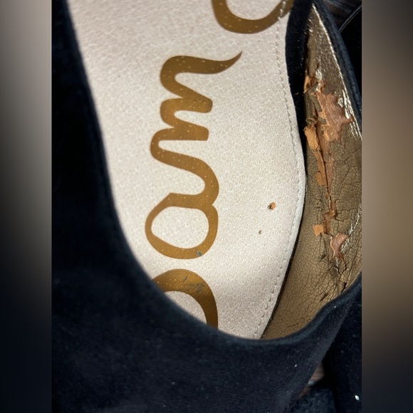 Black Suede Sam Edelman Delilah d’Orsay Pumps - Picture 7 of 9